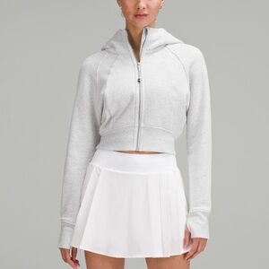 🍋 LULULEMON 🍋 Scuba Full Zip Cropped Hoodie- Ultra Light Grey- Size 8